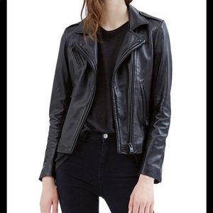Iro Han Black on Black Leather Jacket